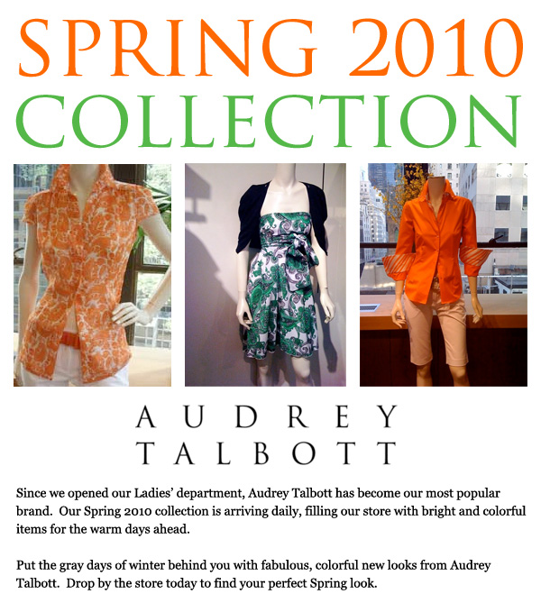 Audrey Talbott 2010 Spring Collection