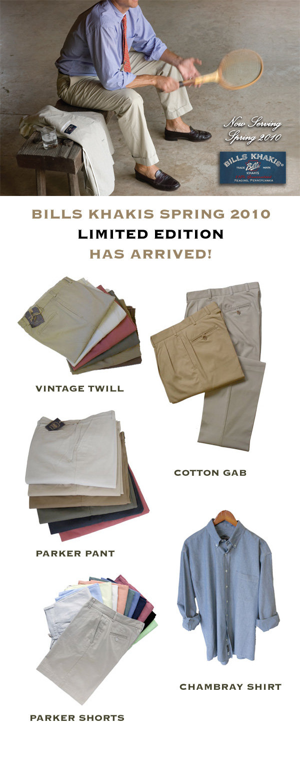 Bills Khakis Spring 2010 Limited Edition