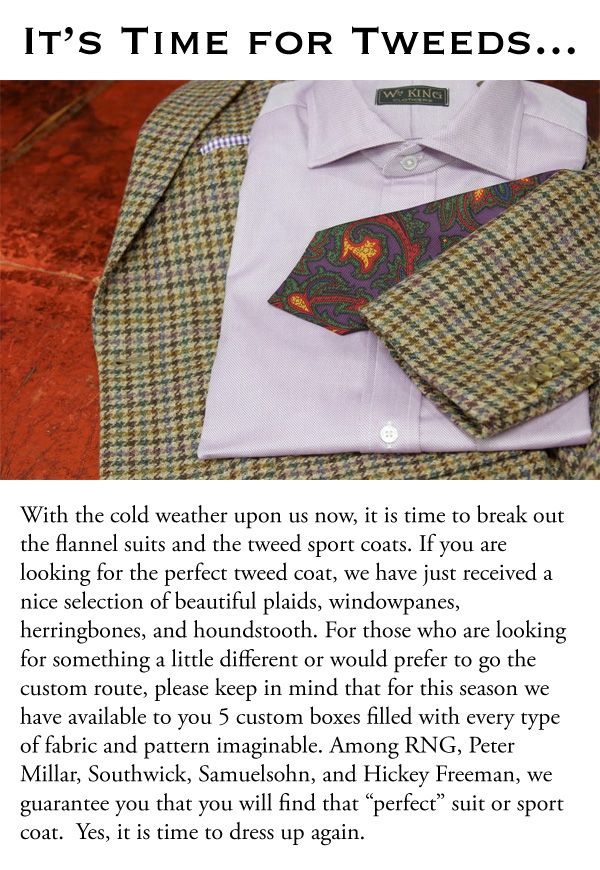 It's Time for Tweeds...