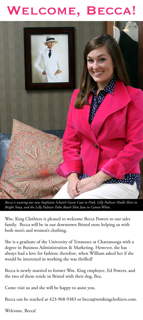 Welcome, Becca!