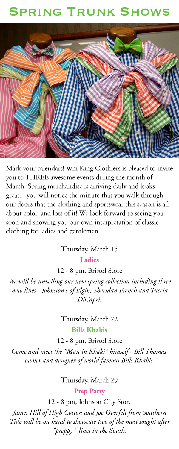 Spring Trunk Shows