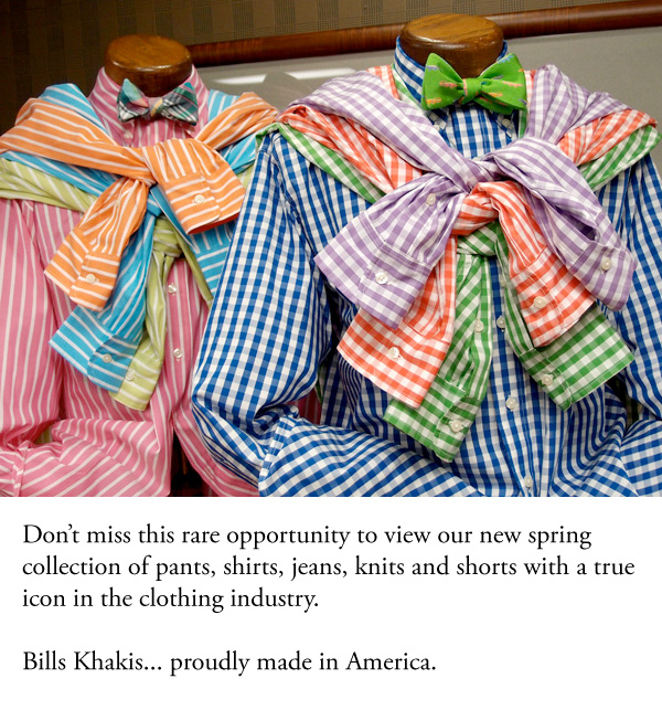 Bills Khakis Trunk Show: Meet "the" Bill